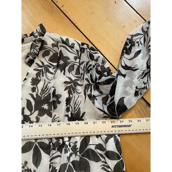 NWT Standards & Practices Floral Blouse - White/Black - 2X - Picture 6 of 8